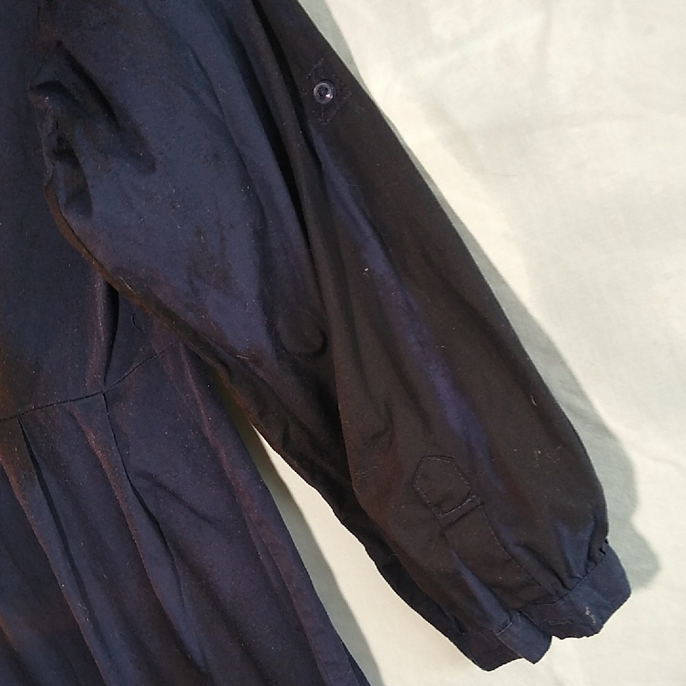H&M Junior SZ 2 100% Cotton Navy Dress - Picture 7 of 14